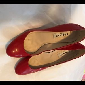 LK Bennett red wedge size 38